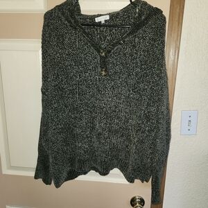 Ultra Flirt Black Sweater with Button Detail